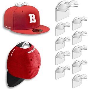 Baseball Hat Holder for Wall, Adhesive Hat Racks for Baseball Caps